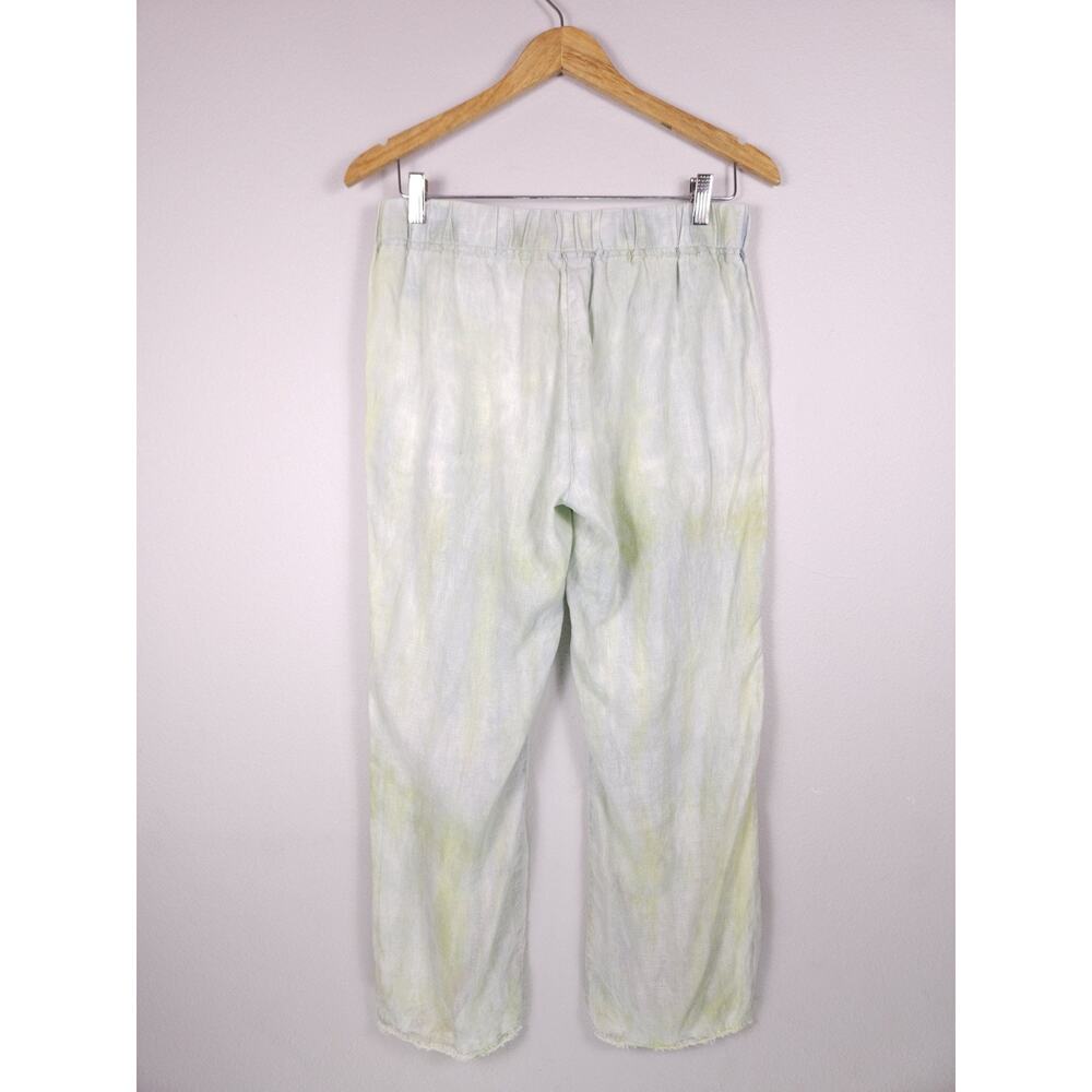 Pure Amici Small Women's Lightweight And Frayed Pants 100% Linen - Picture 8 of 13